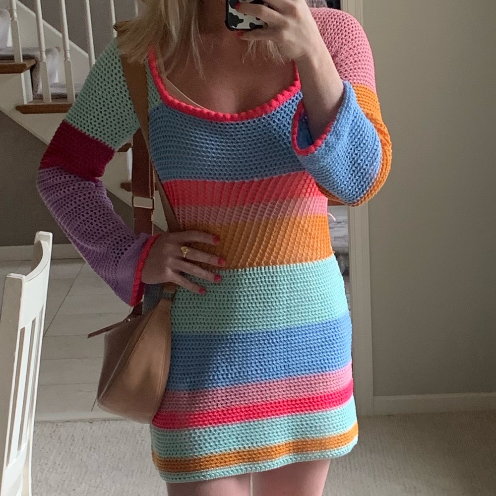 Crocheted Swimsuit cover up dress